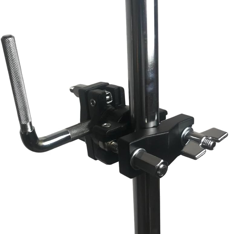 AIAS Cowbell Mount Accessory Multi Clamp – Black Percussion Clamp for Cowbells, Jam Blocks & Drum Accessories, Rotating Fastener, Fits 3/8" to 1 1/4" Drum Hardware - Image 1